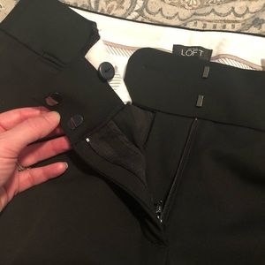 BNWT Black LOFT Julie Trouser size 8